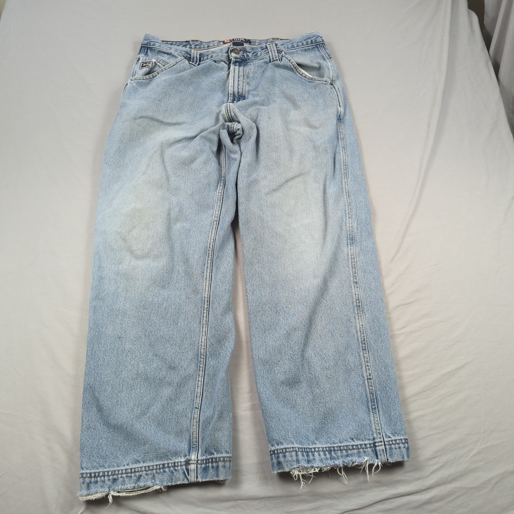 Vintage Chaps Polo Ralph Lauren Jeans Mens 36x30 Baggy Wide Leg Cargo Stone Wash